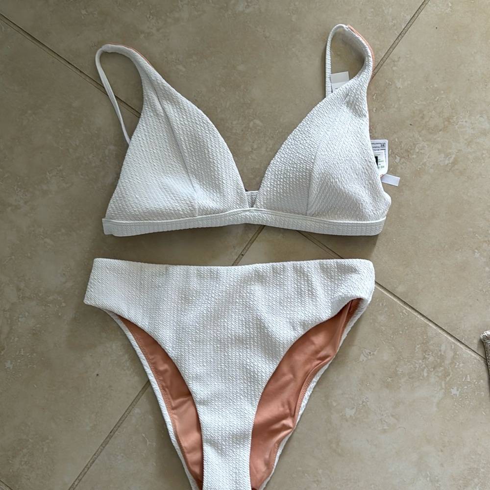 Never worn J Crew high waisted bikini set